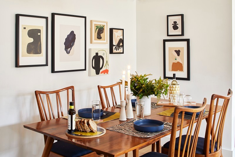 dining room gallery wall