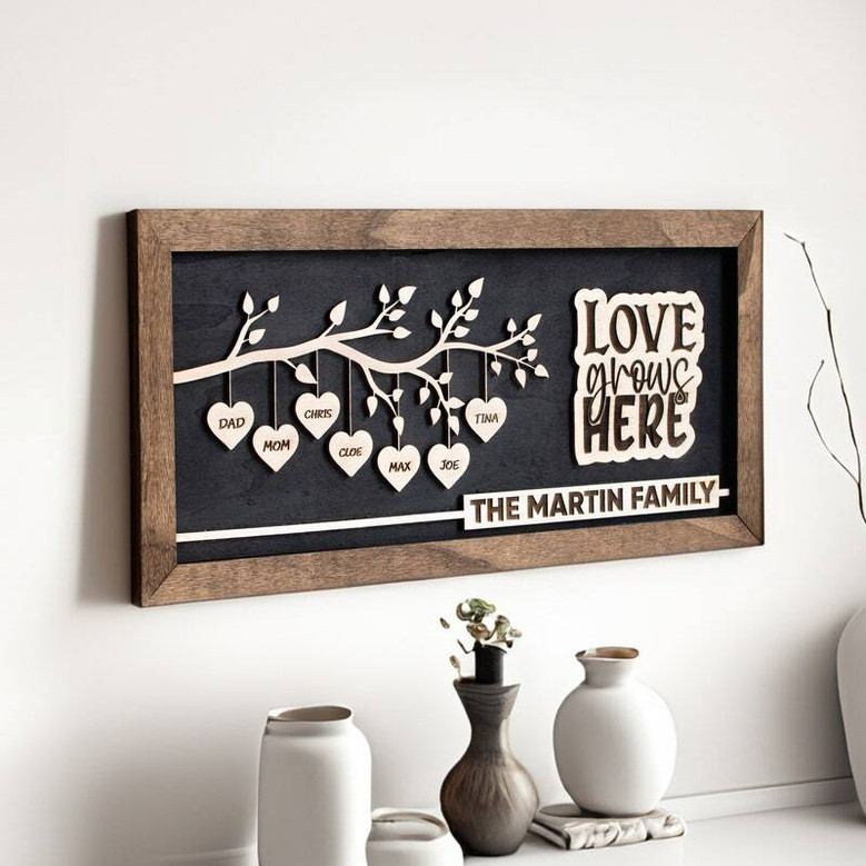 Personalized Family Tree Wood Sign
