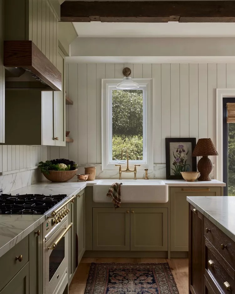 Farmhouse Kitchen Wall with Shiplap