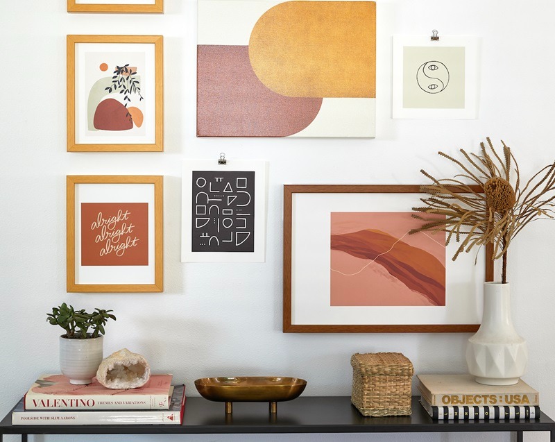 White gallery wall