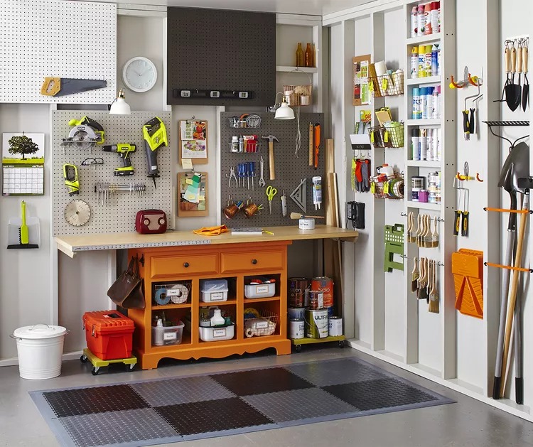  tool storage wall - garage decor