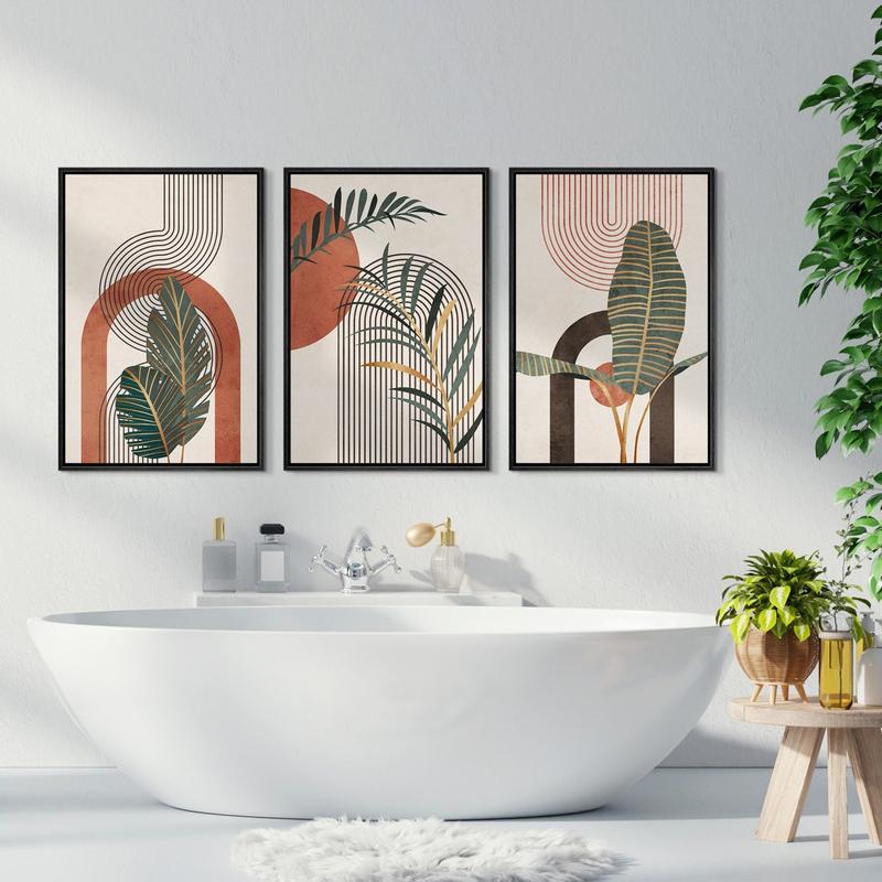 Tropical Jungle Abstract Prints for Bathroom