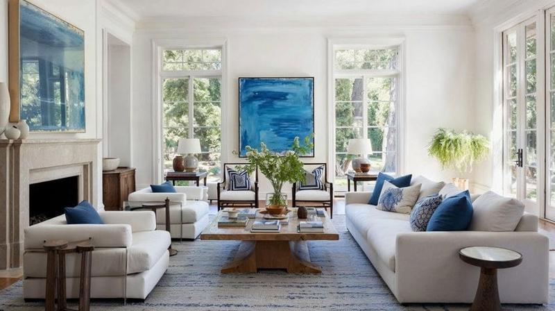 Blue Wall Decor Ideas - Living Room Decor