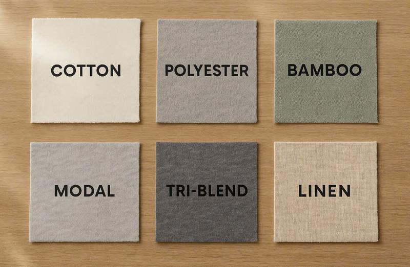 Labeled T-shirt fabric