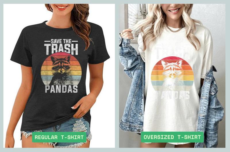 Oversized vs Regular T-Shirt