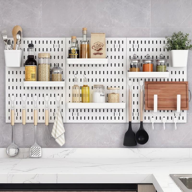 Kitchen Decor - Pegboard Accent Panels for Hanging Storage