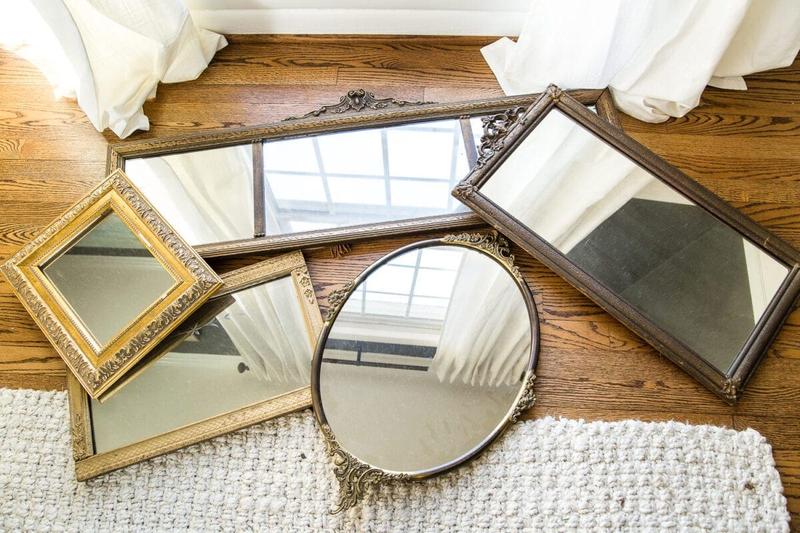 Mirror Gallery Wall from Thrifted Frames