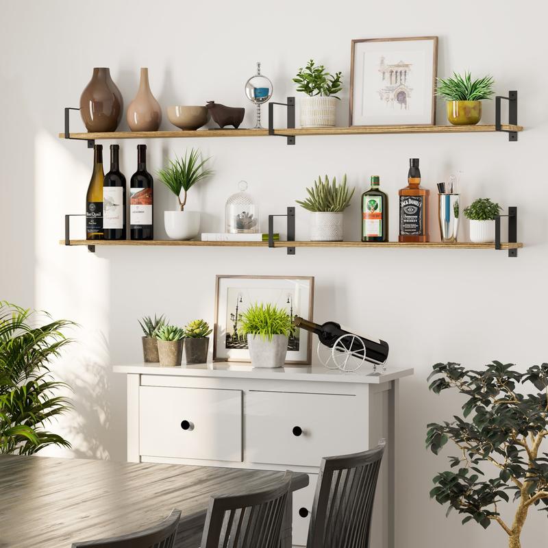 floating shelves for dining room