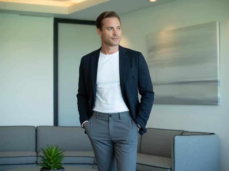 Man styling a basic white t-shirt 