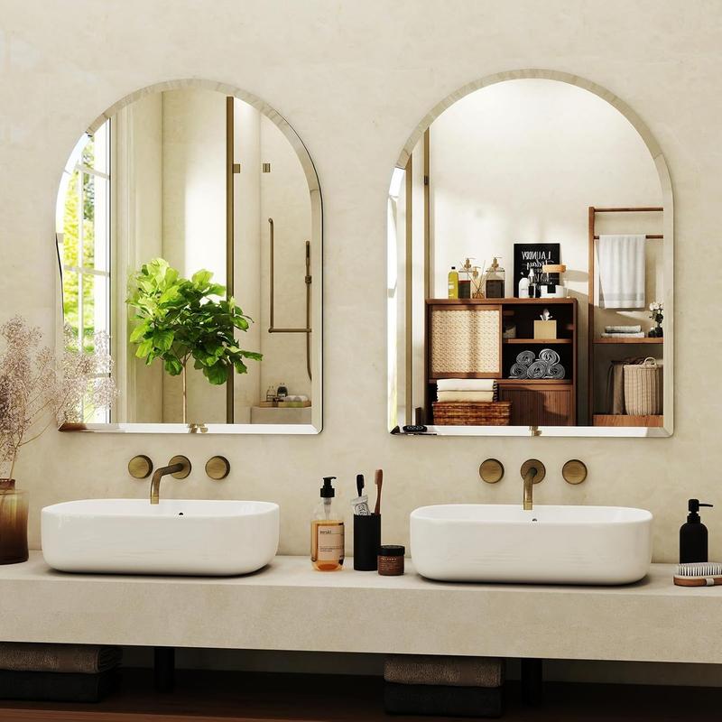 Arched Wall Mounted Mirror for Bathroom