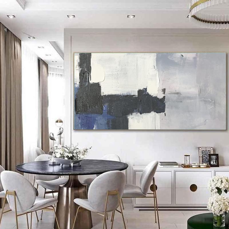 Oversized Abstract Canvas for Dining Room Decor
