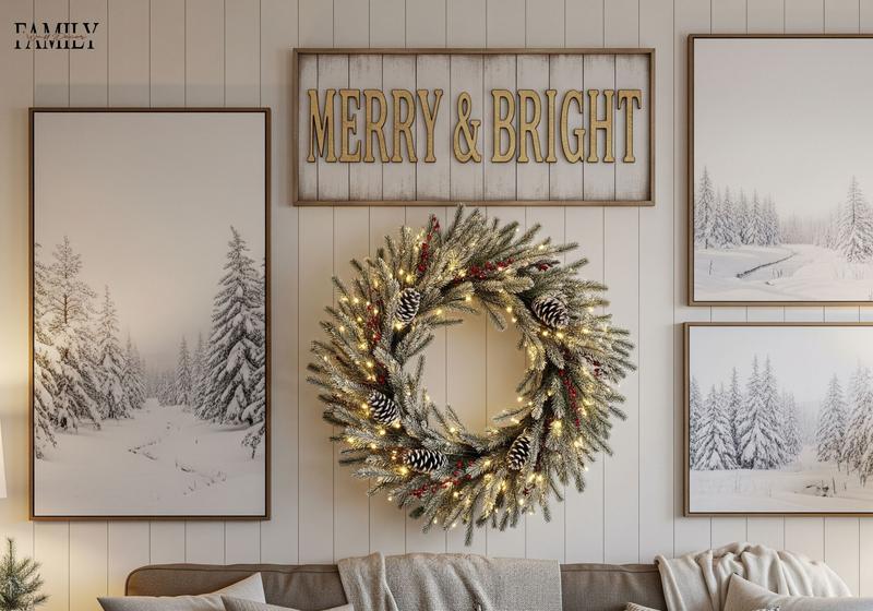 Christmas Decor With Oversized Wall Art