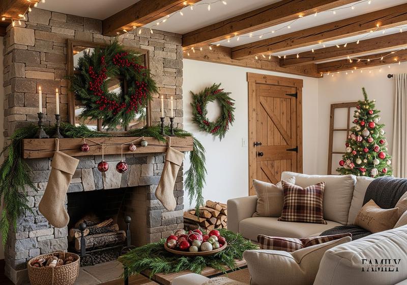 Rustic & Farmhouse Christmas Wall Decor for Living Room