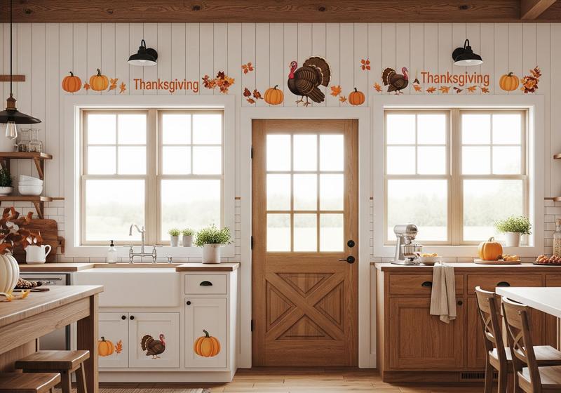 Thanksgiving Decals and Signs Wall Decor
