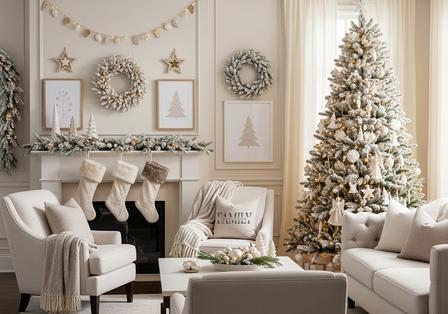 Cream Christmas Wall Decor Ideas for a Calm, Elegant Holiday Home