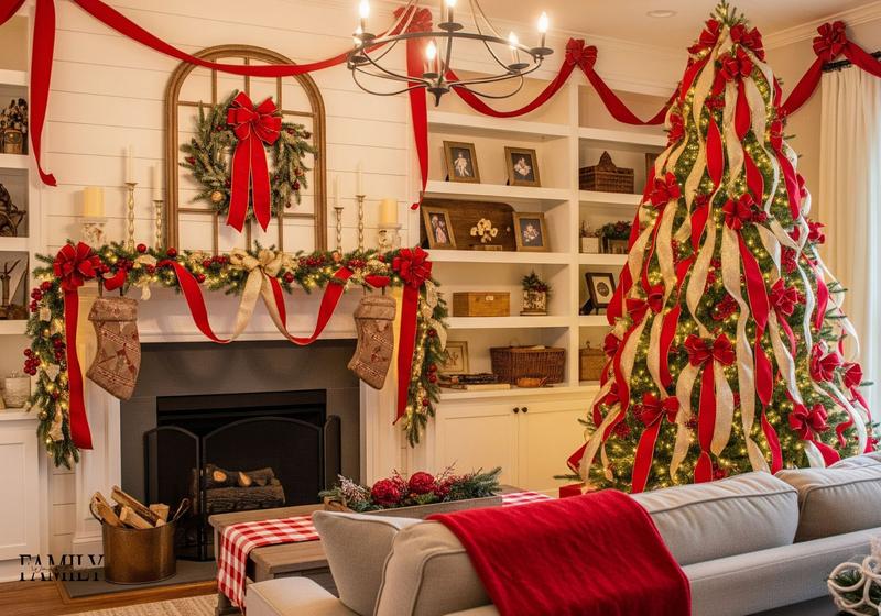 Hanging Ribbon Ornament Display
