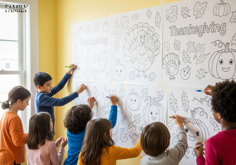 Thanksgiving Coloring Wall Decor