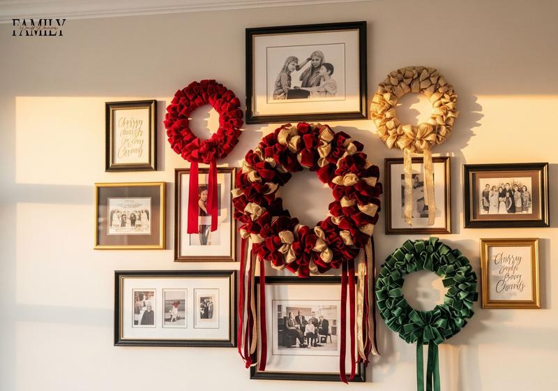  Ribbon Wreath Feature Wall