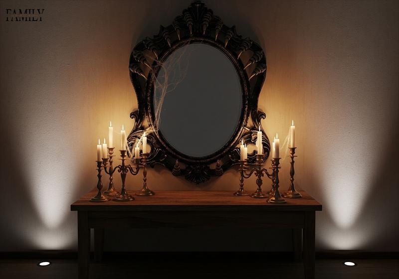 Decorative Halloween Black Wall Mirror Ideas 3