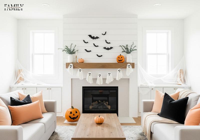 3D halloween living room decor ideas