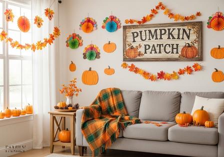 12 Adorable Thanksgiving Paper Wall Decorations to Make at Home