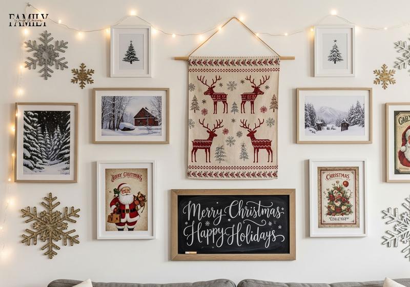 Art-Inspired Christmas Wall Décor