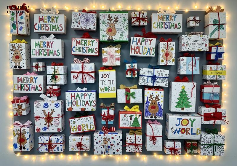 Kids Decorate Walls with Fake Gifts