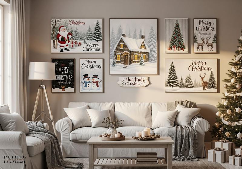 Christmas decorating ideas for living room walls