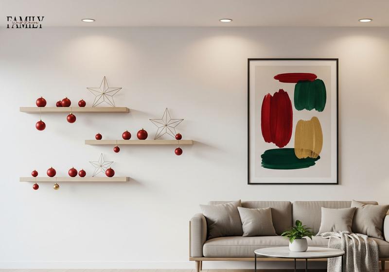 Modern & Minimalist Christmas Wall Decor for Living Room