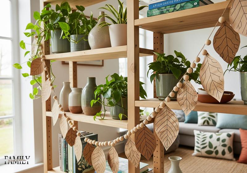 Recycled Brown Bag Leaf Chain