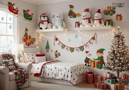 25+ Kids Christmas Wall Decoration Ideas for Magical Homes