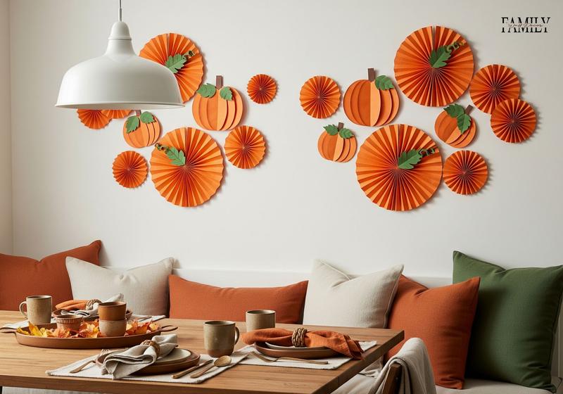 Pumpkin Paper Rosettes