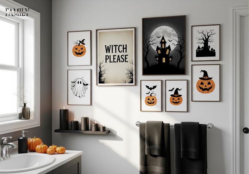 Halloween Bathroom Wall Decor Ideas 1