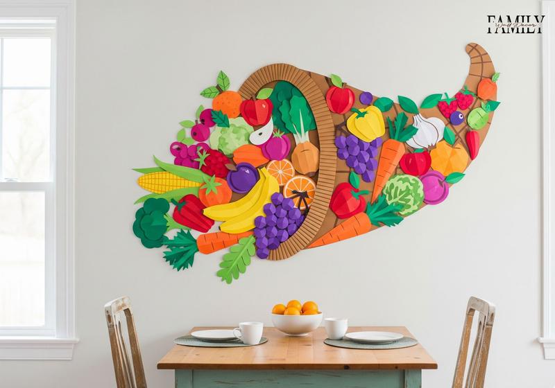 Cornucopia Paper Collage