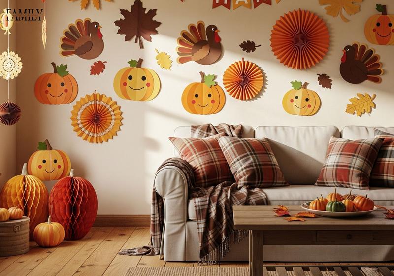 Thanksgiving Paper Wall Decorations For A Festive & Warm Home