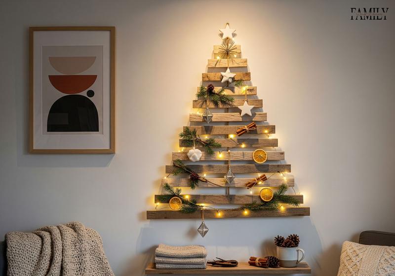 DIY Wall Christmas Tree Decorating Ideas
