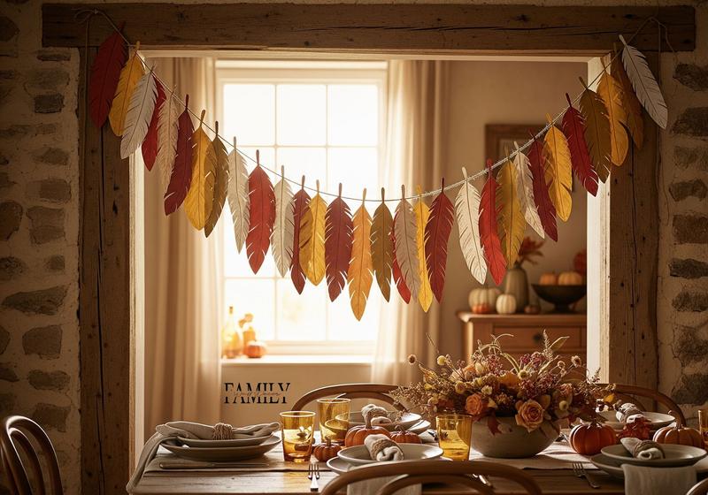 Turkey Feather Garland