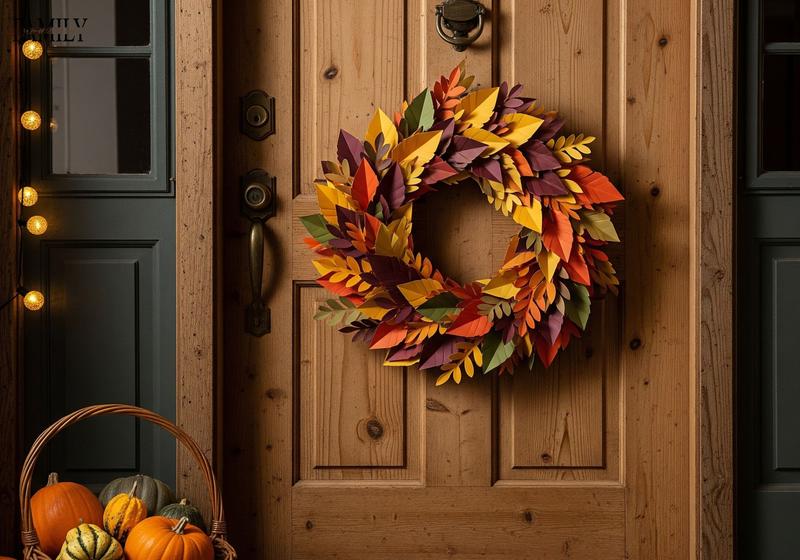 Autumn Leaf Paper Wreath