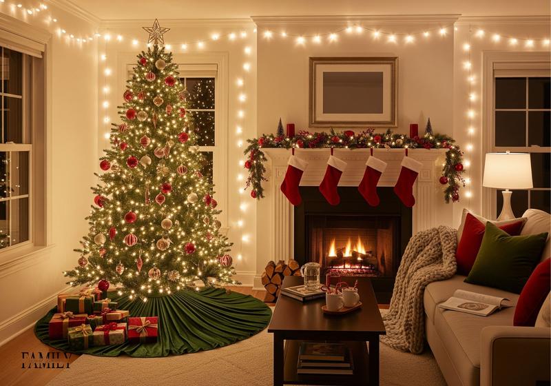 ideas to hide a cord on wall when christmas decorations