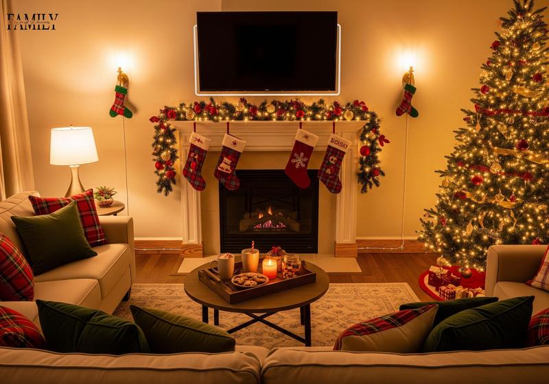 ideas to hide a cord on wall when christmas decorations 3