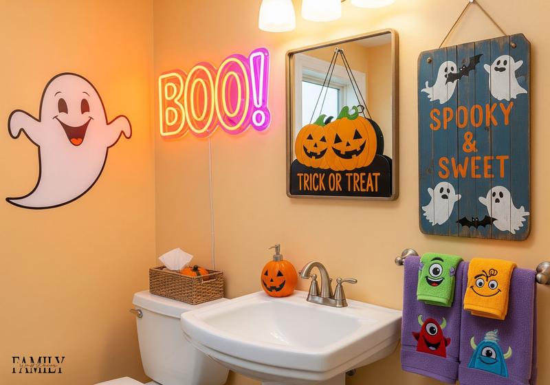 Kids Halloween Bathroom Wall Decor Ideas
