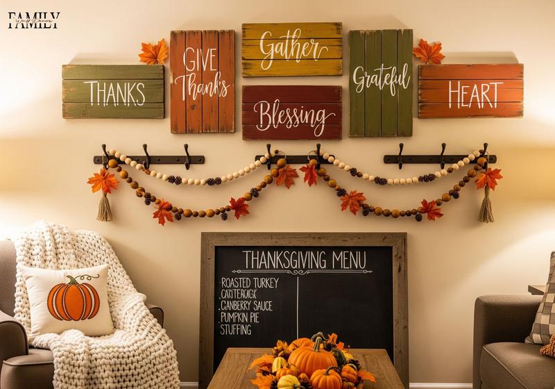 DIY Wood Thanksgiving Wall Decoration Ideas