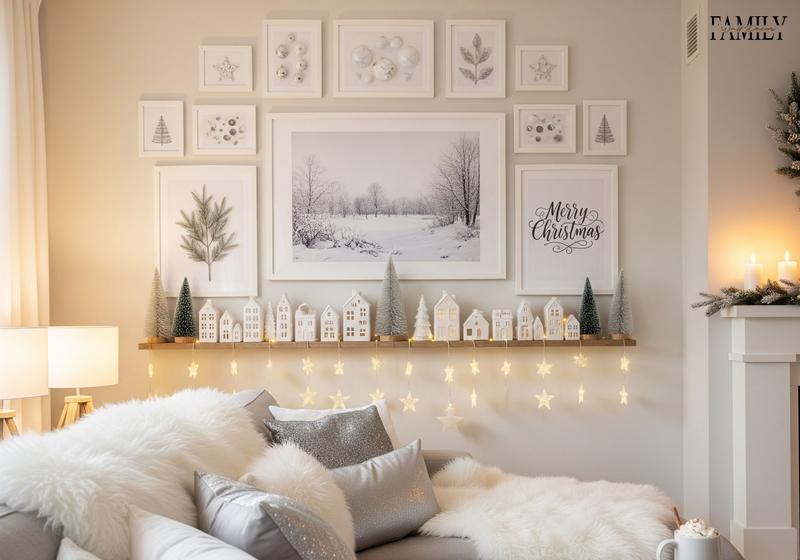 Minimalist White Christmas Wall Decor Ideas