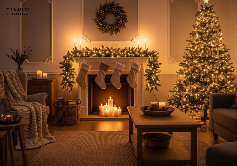ideas to hide a cord on wall when christmas decorations