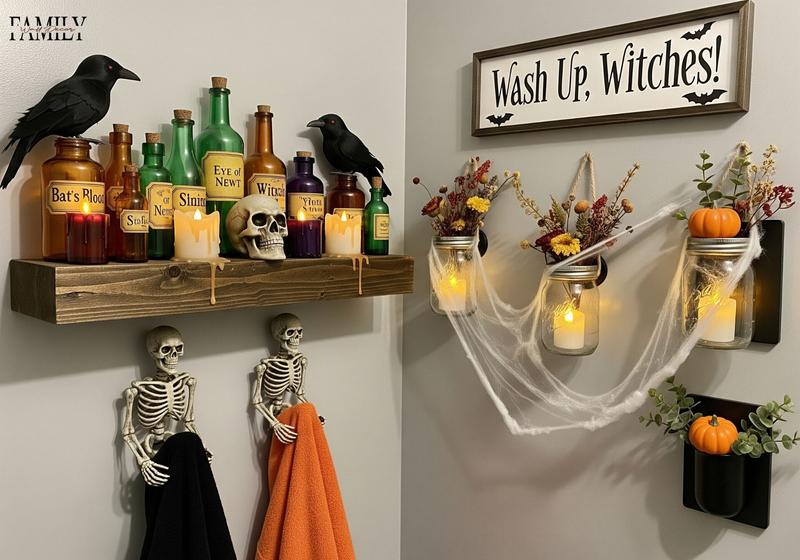 Halloween Bathroom Wall Decor Ideas