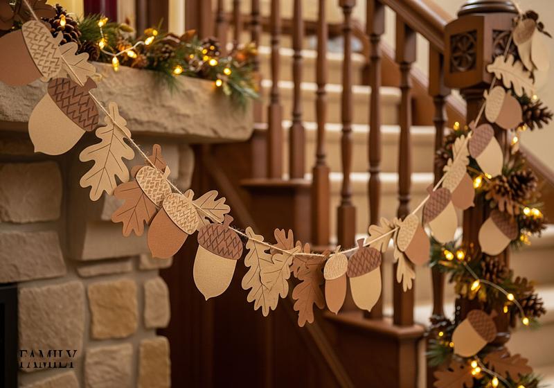 Paper Acorn Garland